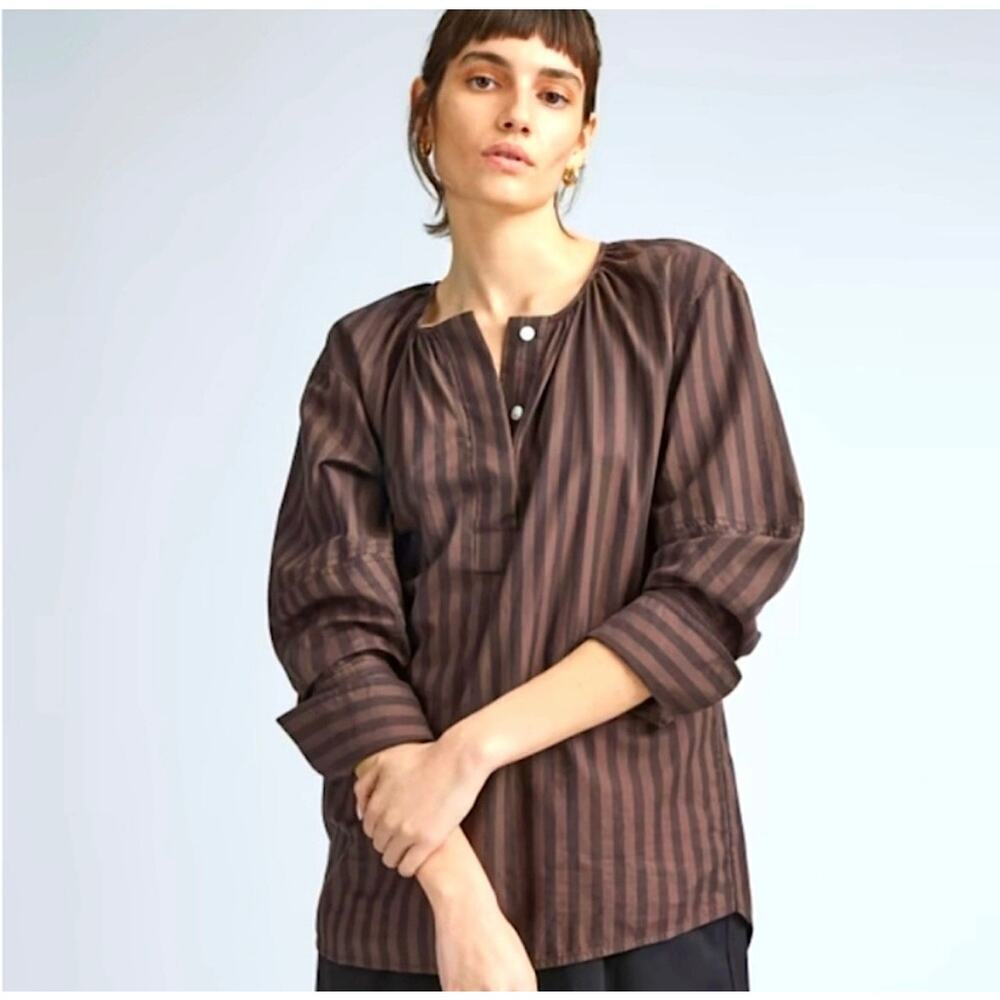 EVERLANE The Silky Cotton Balloon Sleeve Top